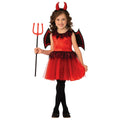 Red-Black - Front - Forum Novelties Girls Devil Costume Set