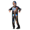 Black-Blue - Front - Rubies Boys Skeleton Glow In The Dark Costume Suit