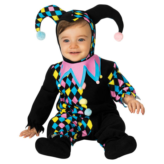 Black-Blue-Pink - Front - Bristol Novelty Baby Court Jester Costume