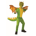 Green - Front - Rubies Childrens-Kids Deluxe Dragon Costume Set