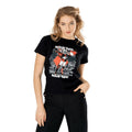 Black - Front - Harley Quinn Unisex Adult Graffiti T-Shirt
