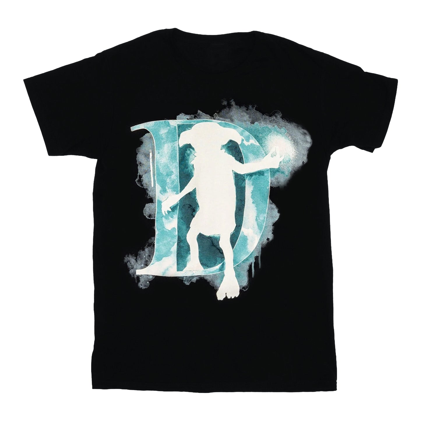Black - Front - Harry Potter Unisex Adult Dobby Watercolour T-Shirt