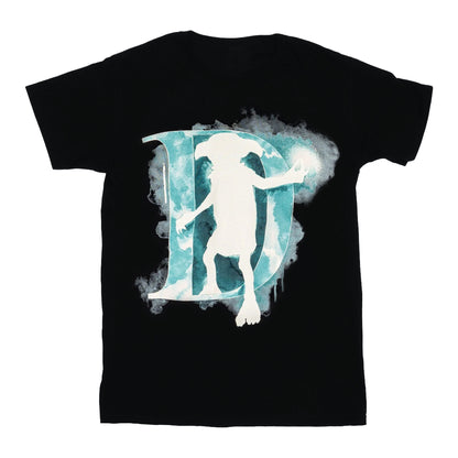 Black - Front - Harry Potter Unisex Adult Dobby Watercolour T-Shirt