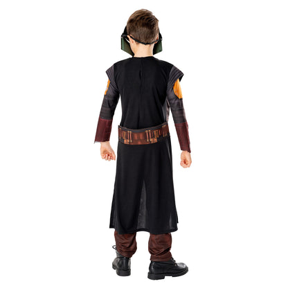 Green-Black - Back - Star Wars: The Book Of Boba Fett Childrens-Kids Deluxe Costume