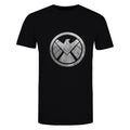Black - Front - Avengers Unisex Adult Shield T-Shirt