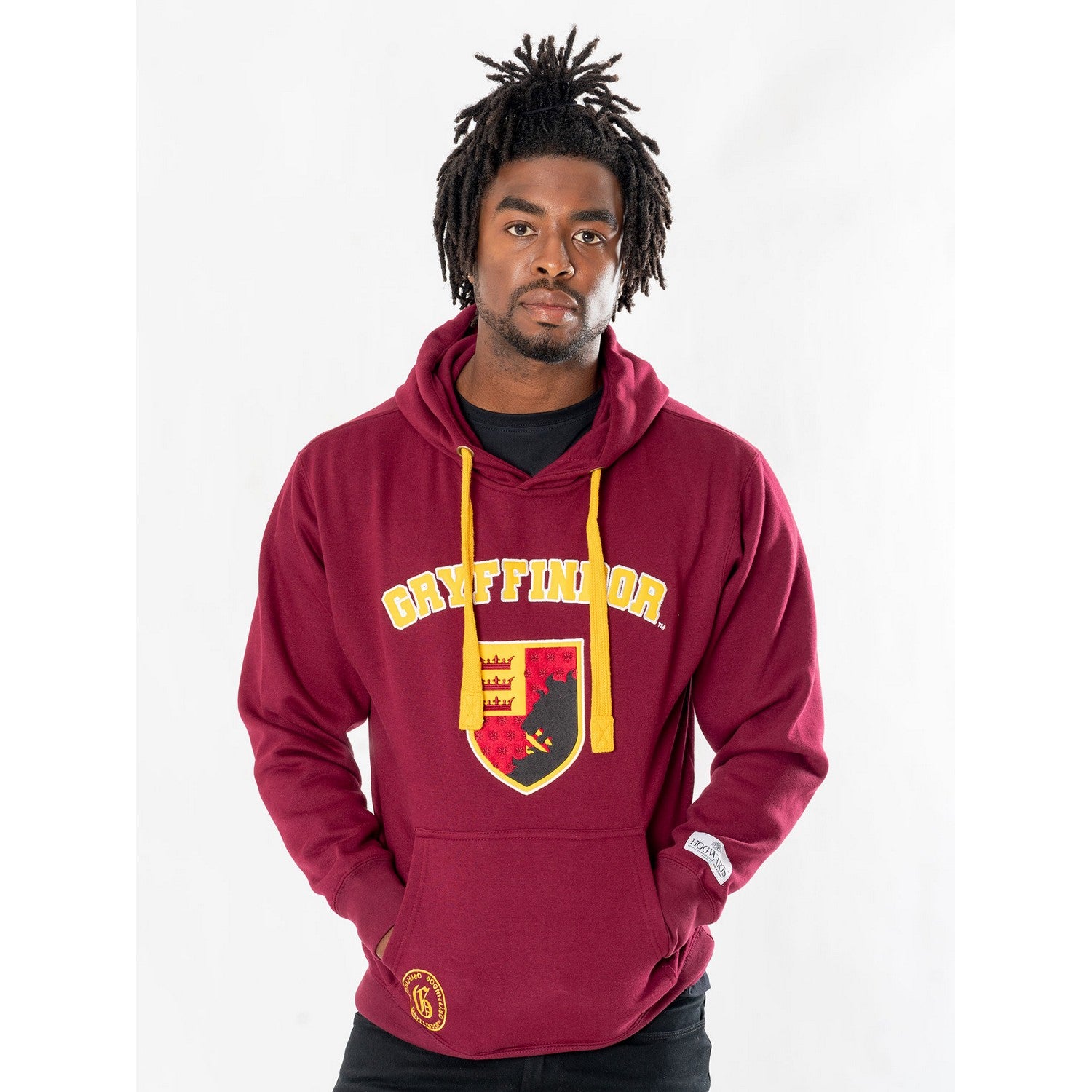 Burgundy - Side - Harry Potter Unisex Adult Deluxe Gryffindor Hoodie
