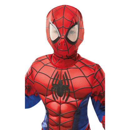 Red-Blue - Side - Spider-Man Boys Deluxe Muscles Costume