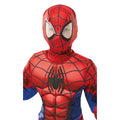 Red-Blue - Side - Spider-Man Boys Deluxe Muscles Costume