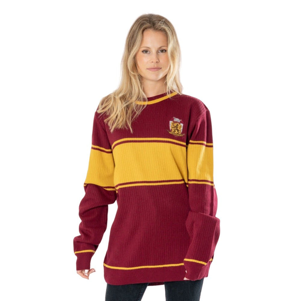 Red - Back - Harry Potter Unisex Adult Varsity Gryffindor Jumper