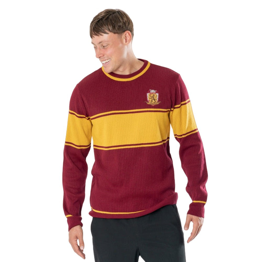 Red - Front - Harry Potter Unisex Adult Varsity Gryffindor Jumper