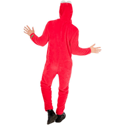 Red - Back - Sesame Street Unisex Adult Elmo Costume