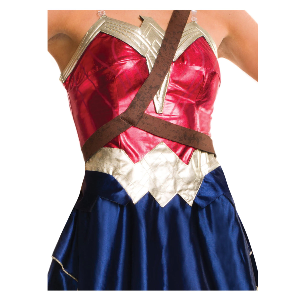 Red-Blue - Back - Wonder Woman Womens-Ladies Justice League Costume