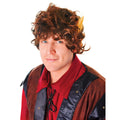 Brown - Front - Bristol Novelty Mens Curly Mop Wig With Pointy Ears
