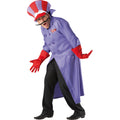 Purple-Red - Front - Wacky Races Mens Dick Dastardly Costume