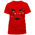 Red-Black - Front - Birds Of Prey Unisex Adult Face T-Shirt