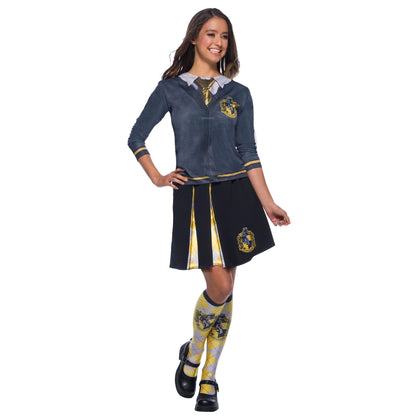 Black-Yellow-Grey - Back - Harry Potter Girls Hufflepuff Costume Skirt
