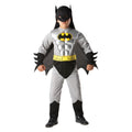 Silver-Black-Yellow - Front - Batman Childrens-Kids Deluxe Metallic Costume
