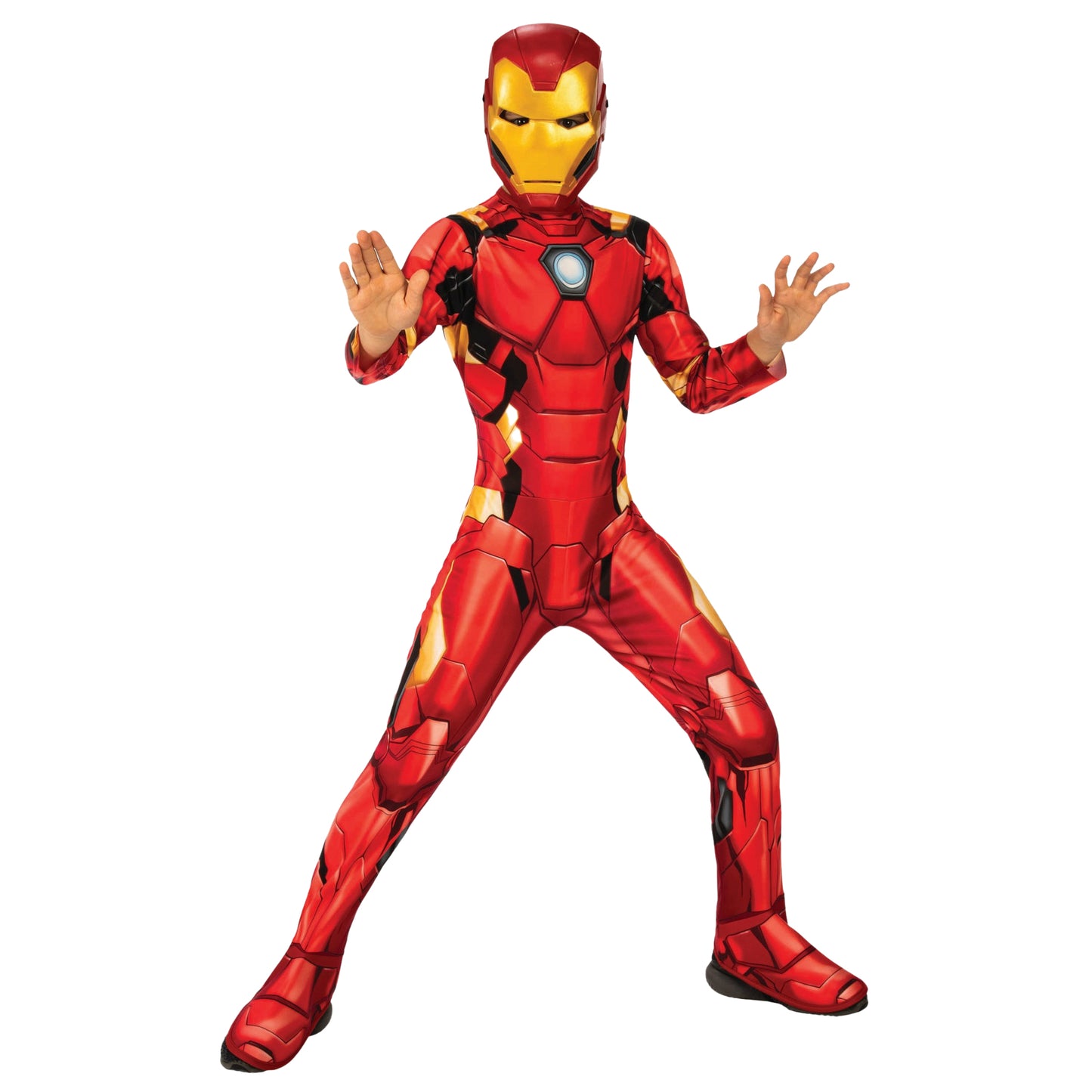 Red-Gold - Side - Marvel Avengers Childrens-Kids Iron Man Costume