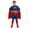 Blue-Red - Front - Superman Childrens-Kids Justice League Costume