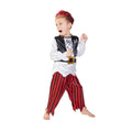 White-Black-Red - Back - Bristol Novelty Childrens-Kids Pirate Costume