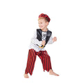 White-Black-Red - Side - Bristol Novelty Childrens-Kids Pirate Costume