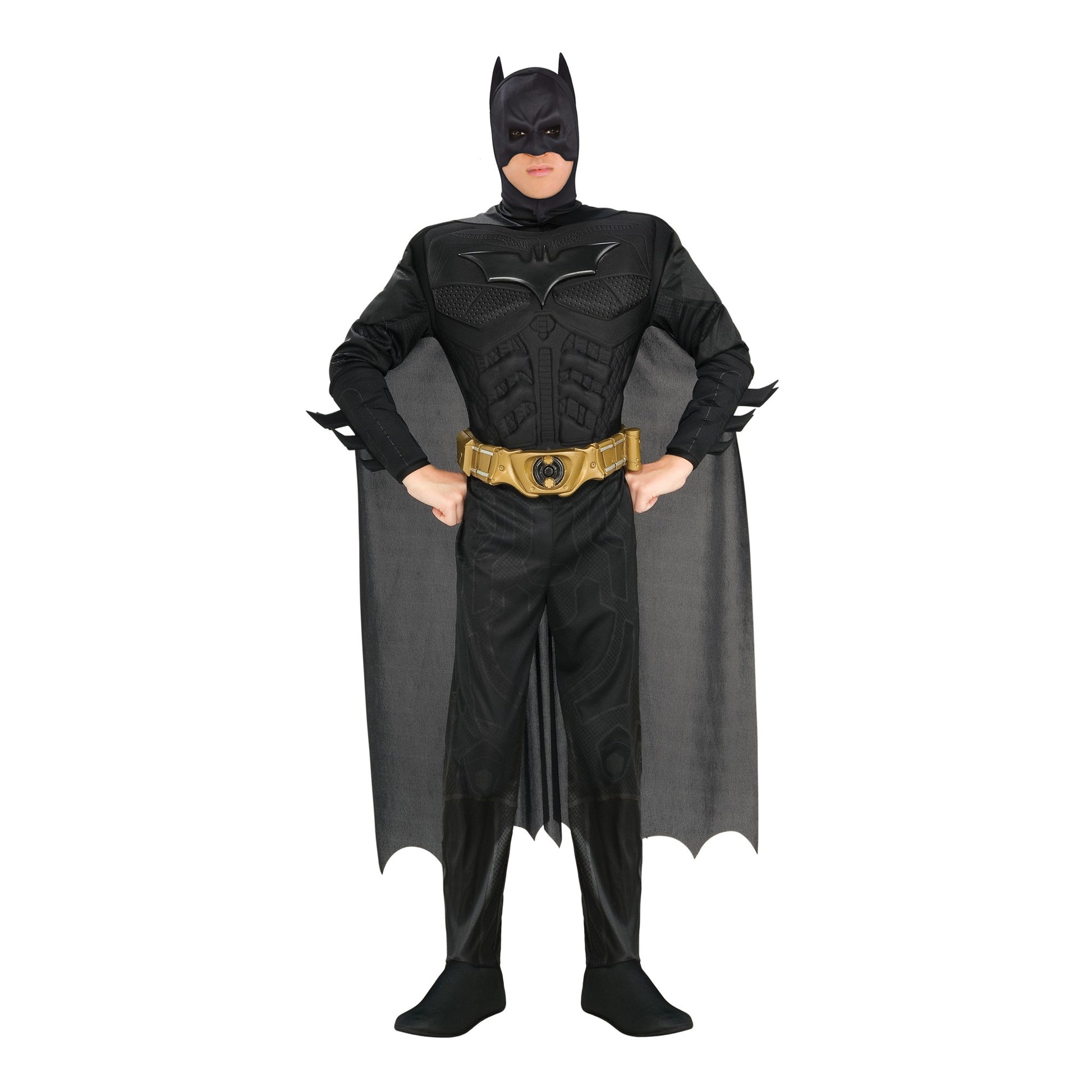 Black - Side - Batman Mens Deluxe Costume