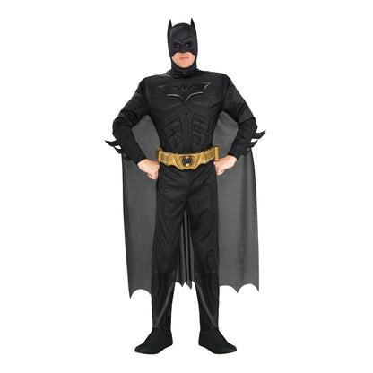 Black - Side - Batman Mens Deluxe Costume