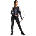 Black-Silver - Front - Hunger Games Womens-Ladies Katniss Costume