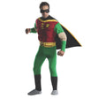 Red-Green-Yellow - Back - Batman Mens Deluxe Robin Muscles Costume