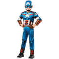 Blue-Red-White - Front - Captain America Childrens-Kids Deluxe Costume