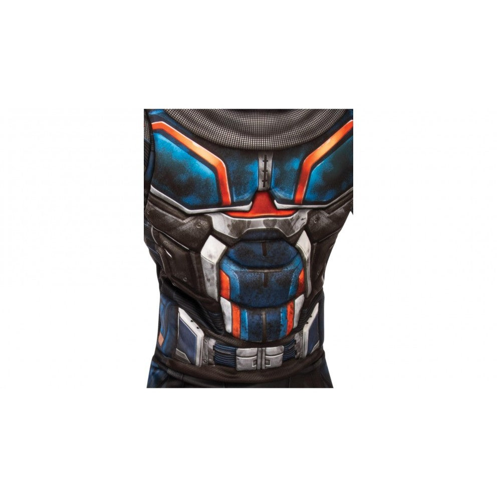 Black-Blue-Silver - Side - Black Widow Childrens-Kids Deluxe Taskmaster Costume
