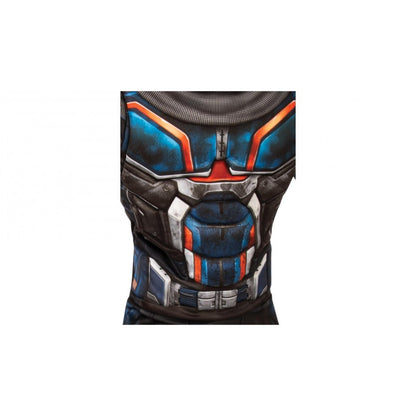 Black-Blue-Silver - Side - Black Widow Childrens-Kids Deluxe Taskmaster Costume