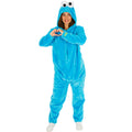 Blue - Side - Sesame Street Unisex Adult Cookie Monster Costume