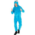 Blue - Front - Sesame Street Unisex Adult Cookie Monster Costume