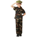 Green - Back - Bristol Novelty Childrens-Kids Soldier Costume