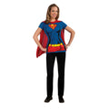 Blue-Red - Front - Supergirl Womens-Ladies Costume Top