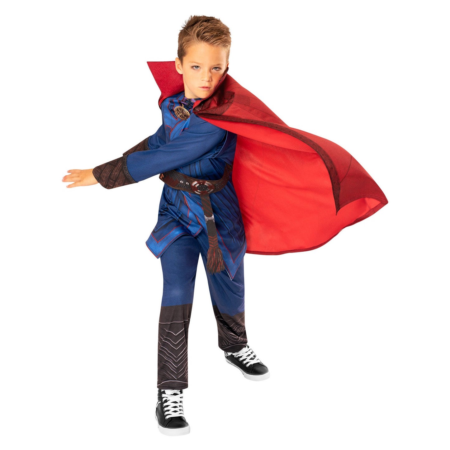 Blue-Red-Brown - Side - Doctor Strange Boys Deluxe Costume