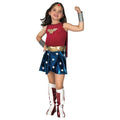 Red-Blue - Front - Wonder Woman Girls Deluxe Costume
