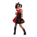 Red-Black - Front - Harley Quinn Childrens-Kids Tutu Costume