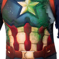 Blue-Green-Red - Back - What If...? Childrens-Kids Deluxe Captain America Zombie Costume