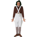 Brown-White - Side - Willy Wonka & the Chocolate Factory Mens Oompa Loompa Costume