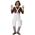 Brown-White - Front - Willy Wonka & the Chocolate Factory Mens Oompa Loompa Costume