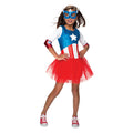 Red-Blue-White - Front - Captain America Girls Dream Metallic Costume