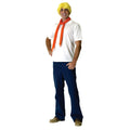 White-Blue - Front - Scooby Doo Mens Fred Costume