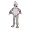Grey-White - Front - Bristol Novelty Childrens-Kids Shark Plush Costume