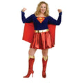 Red-Blue - Front - Supergirl Womens-Ladies Plus Costume
