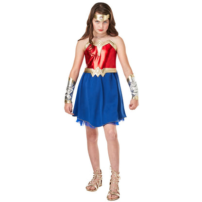 Blue-Red - Back - Wonder Woman Girls Costume