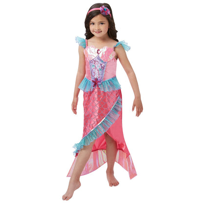Pink-Blue - Front - Bristol Novelty Girls Deluxe Princess Mermaid Costume