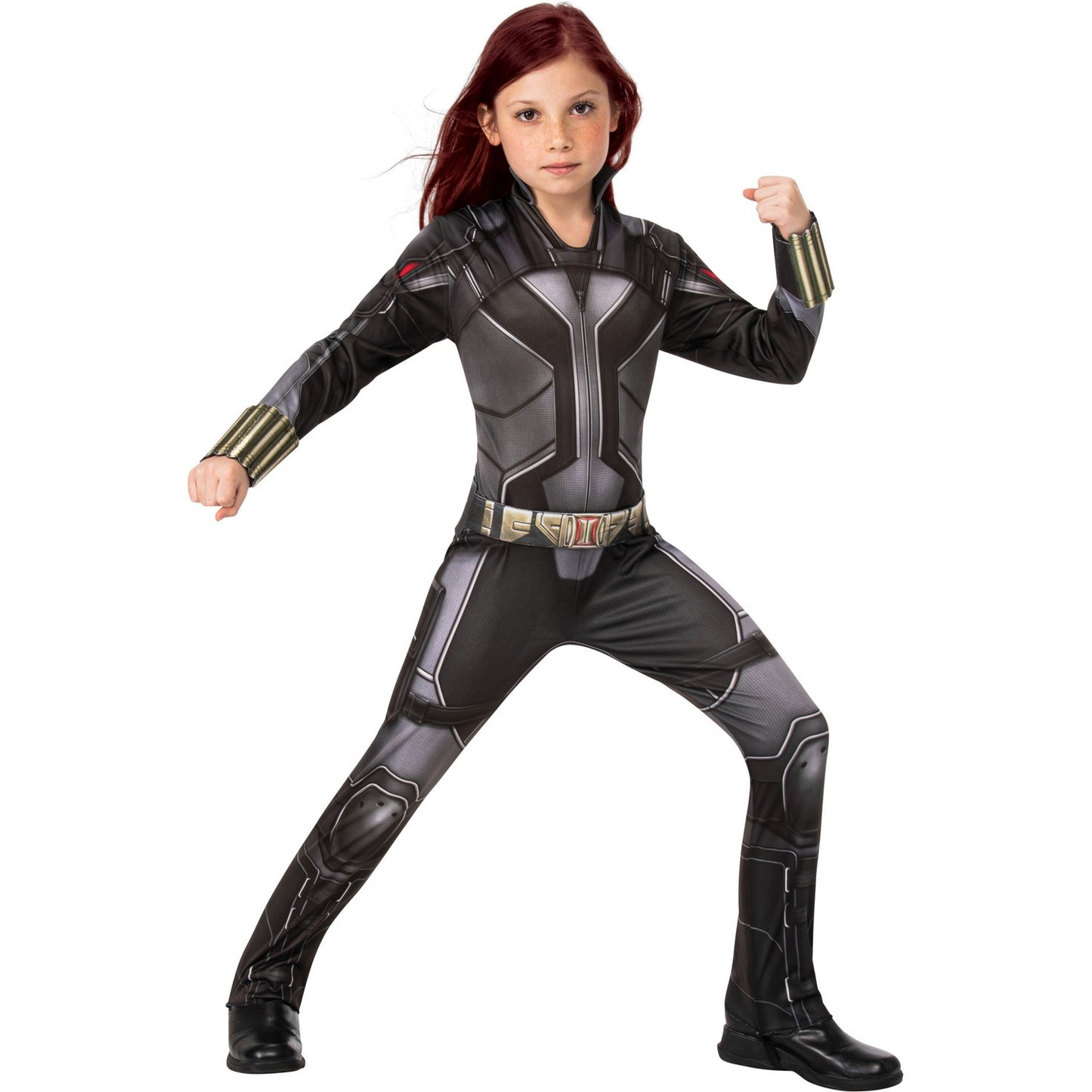Black-Grey - Front - Black Widow Childrens-Kids Costume