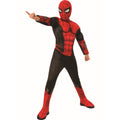 Black-Red - Front - Spider-Man: No Way Home Childrens-Kids Deluxe Spider-Man Costume